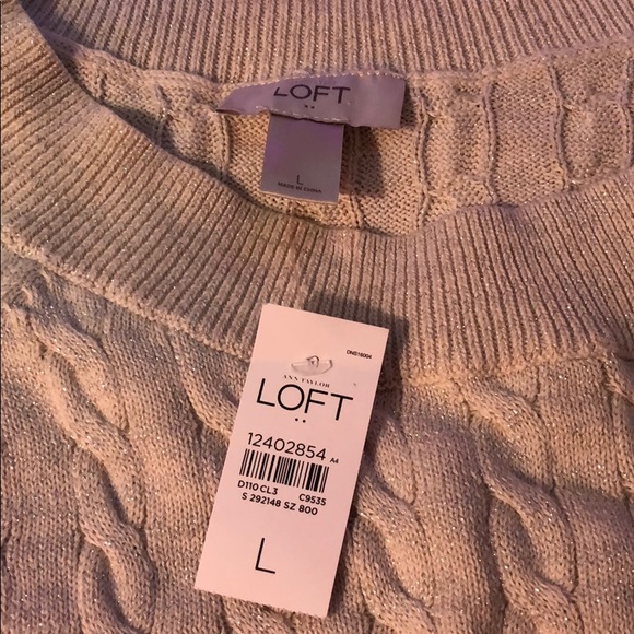 Ann Taylor Loft off white sweater.Size L.NWT.FIRM - Picture 4 of 8